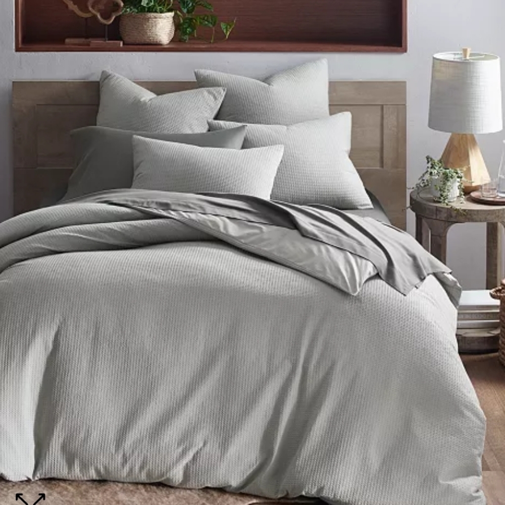 OAKE Soft Waffle Duvet Cover Set, King